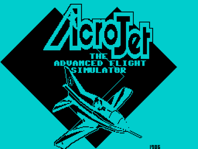Acro Jet title screen for ZX Spectrum
